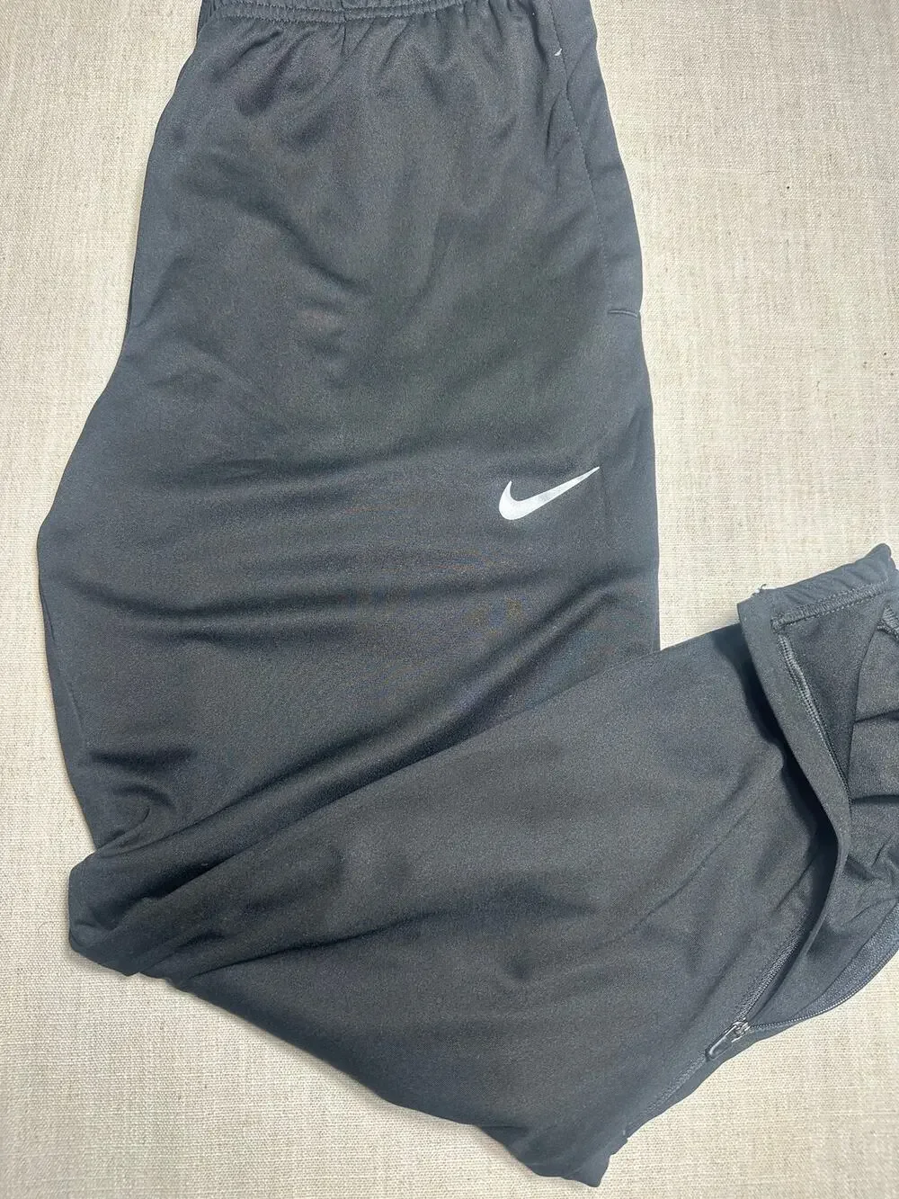 Nike Dri-FIT Running Jogger Pants Black Tapered Athletic Training Men's L